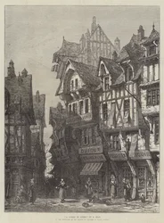 Eine Straße in Rouen